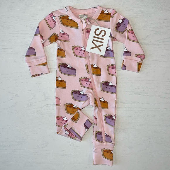 🎃SIIX Organic Cotton Pink Pumpkin Pie Convertible Romper 18-24 months - Picture 1 of 6